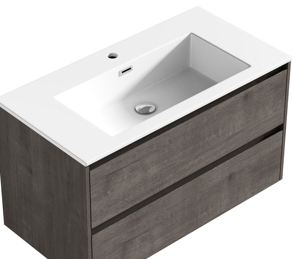 The Marlow Single Bathroom Floating Vanity, Kye, 36"