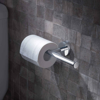 Circular Double Toilet Paper Holder, Chrome