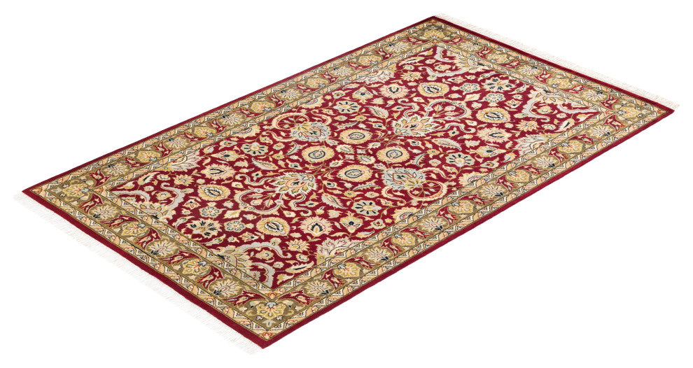Mogul, One-of-a-Kind Hand-Knotted Area Rug Red, 3' 1" x 5' 1"