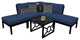kathy ireland Madison Ave. 6 Piece Aluminum Patio Furniture Set 06b, Midnight