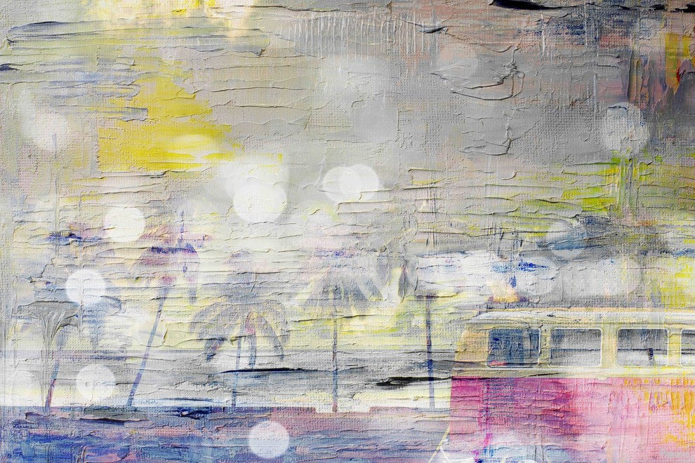 "Sunny Palm Day" Painting Print on Wrapped Canvas, 45"x30"
