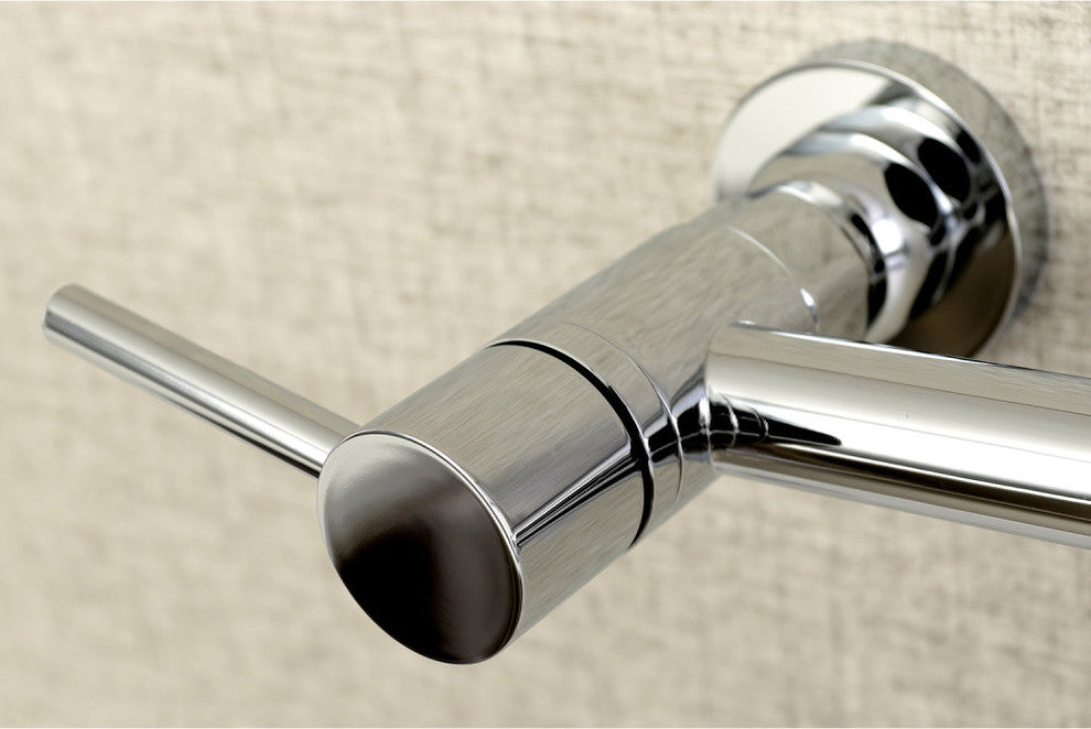Gourmetier Concord 2-Handle Wall Mount Pull-Down Kitchen Faucet, Polished Chrome