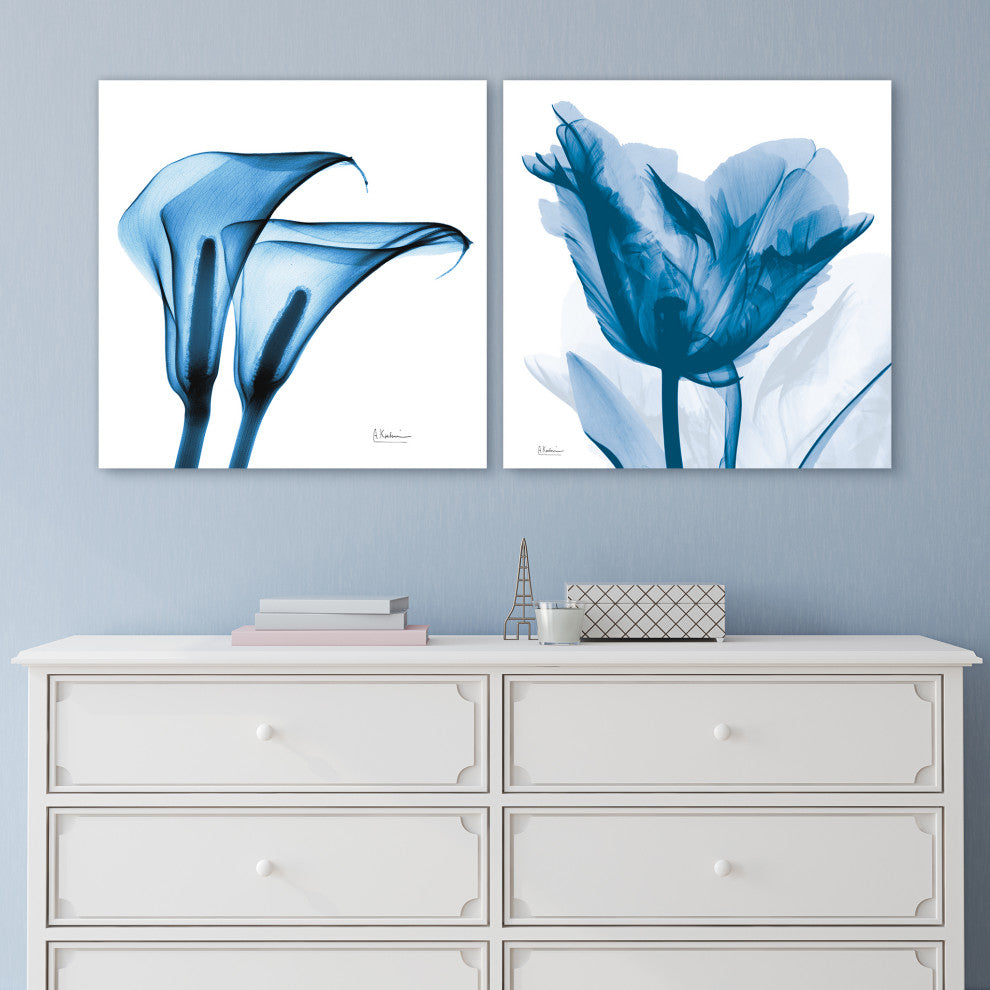 "Tulip & Lililes"Frameless Floating Panel Graphic Wall Art, 24"x24"