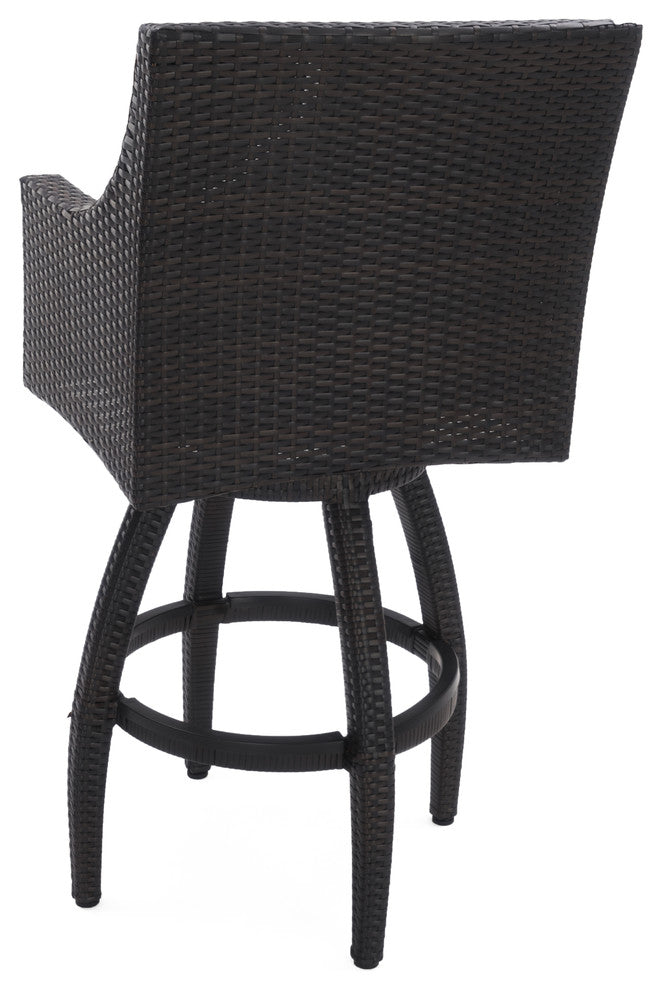 Deco 5 Piece Aluminum Outdoor Patio Bar Stool Set, Tikka Orange