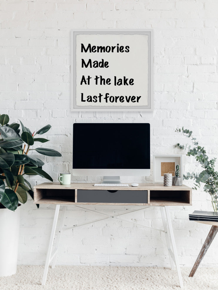 "Memories at the Lake" Framed Painting Print, 12x12