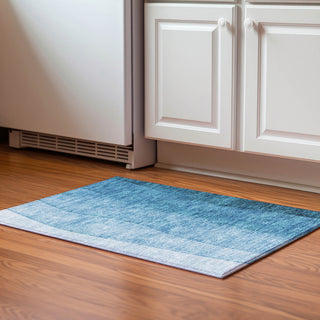 Premium Machine Washable Mayfield AMF625 Teal 1'8" x 2'6" Rug