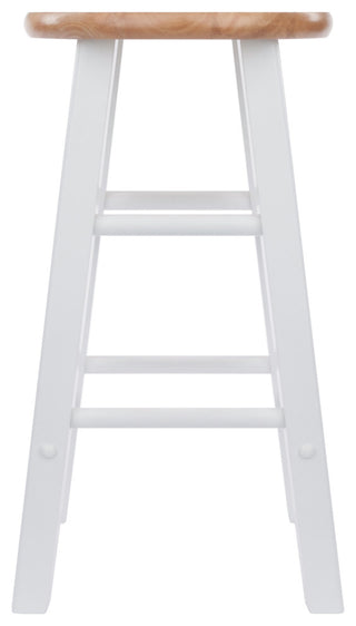 Element Counter Stools, 2-Piece Set, Natural and White