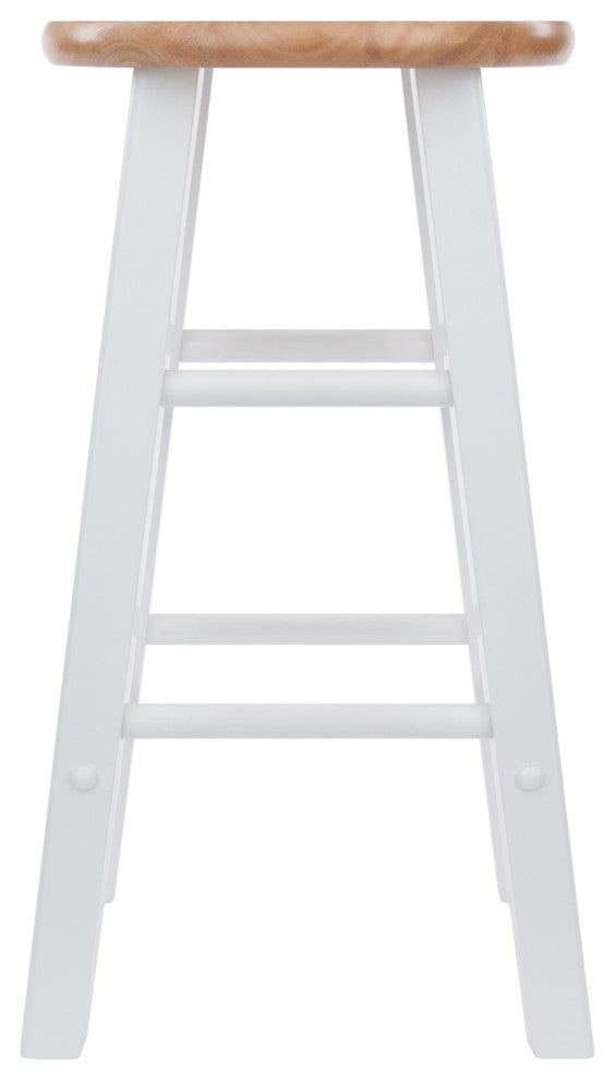 Element Counter Stools, 2-Piece Set, Natural and White