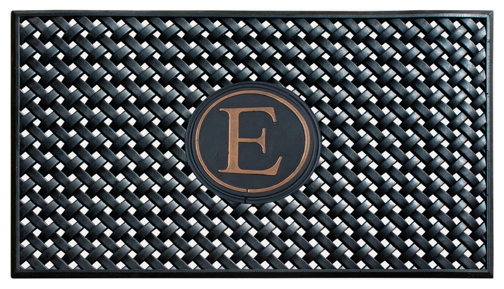 A1HC 100% Rubber Monogrammed Heavy Duty Durable Doormat 24"x39" E