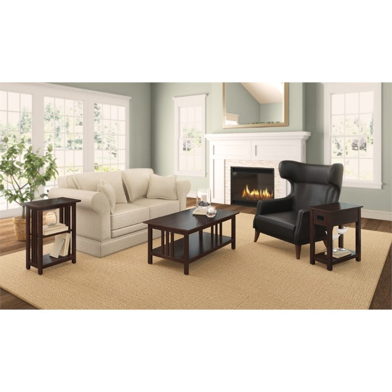 Mission Chairside Table, Espresso