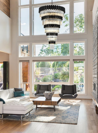 Home Living 48" Chandelier, Black