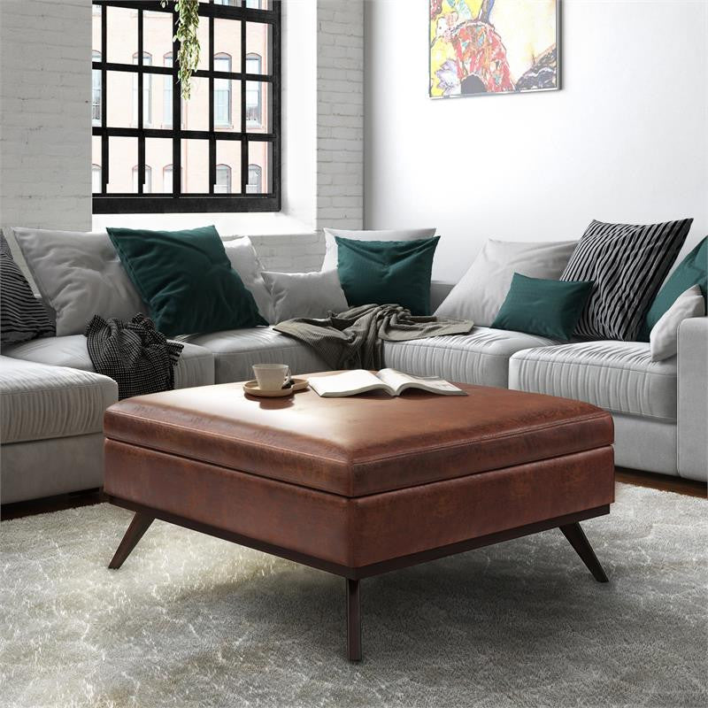 Owen XL Square Coffee Table Storage Ottoman