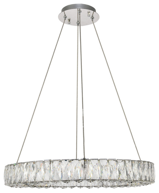 Monroe Integrated LED Chip Light Chandelier in Chrome