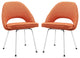 Modern Orange Cordelia Dining Chairs Set of 2