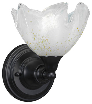 1-Light Wall Sconce, Matte Black/Gold Ice