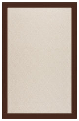 Zoe-White Wicker Machine Tufted Rectangle Rug, Brown, 5'x8'