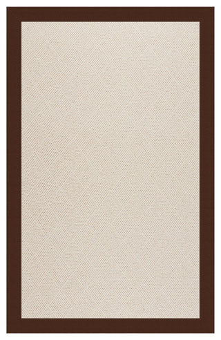 Zoe-White Wicker Machine Tufted Rectangle Rug, Brown, 5'x8'