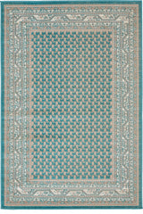 Unique Loom Teal Allover Williamsburg 4'x6' Area Rug