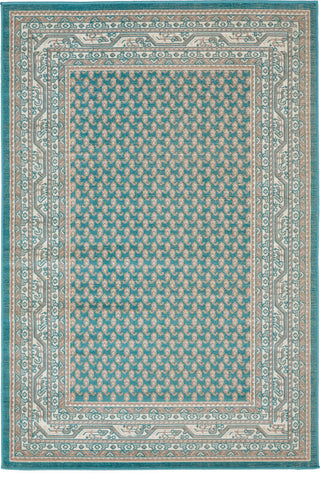 Unique Loom Teal Allover Williamsburg 4'x6' Area Rug