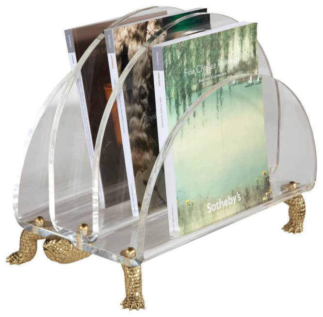 Clear Acrylic Magazine Rack