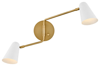 Lark Birdie Large Two Light Sconce, Lacquered Brass