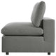 Modular Lounge Sofa Middle Chair, Charcoal Gray, Modern, Outdoor Patio