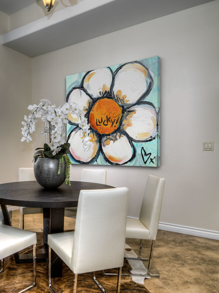 "Lucky Flower" Painting Print on Canvas by Tori Campisi