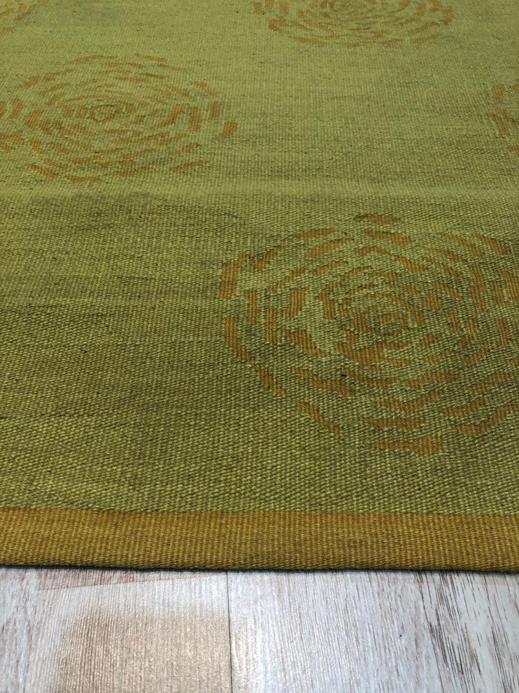 Yellow Contemporary Modern Modern Flat Weave Area Rug