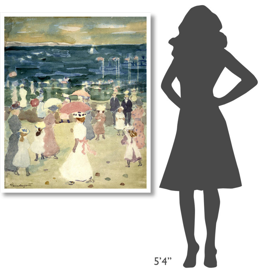 "Sunday on the Beach, ca. 1896-1898" Paper Art, 39"x46"