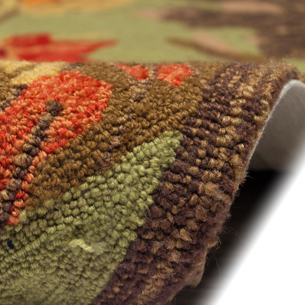 Ravella Falling Leaves Indoor/Outdoor Rug Moss 7'6"x9'6"