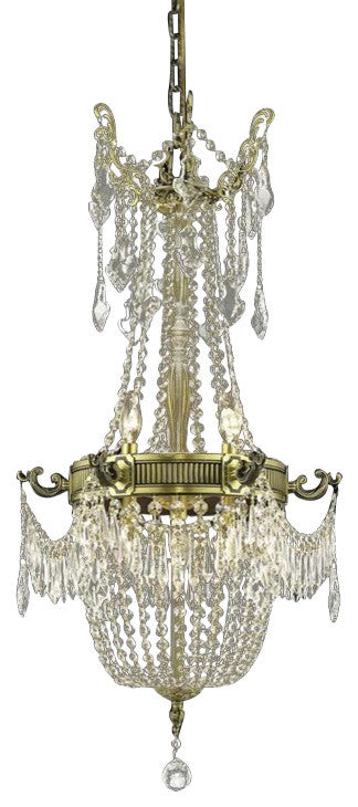 Elegant Esperanza Fixture, Antique Bronze Finish With Elegant Cut Crystal