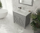 Wimbledon Vanity, Gray, 36"