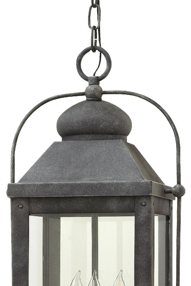 Hinkley Anchorage Large Hanging Lantern, Aged Zinc