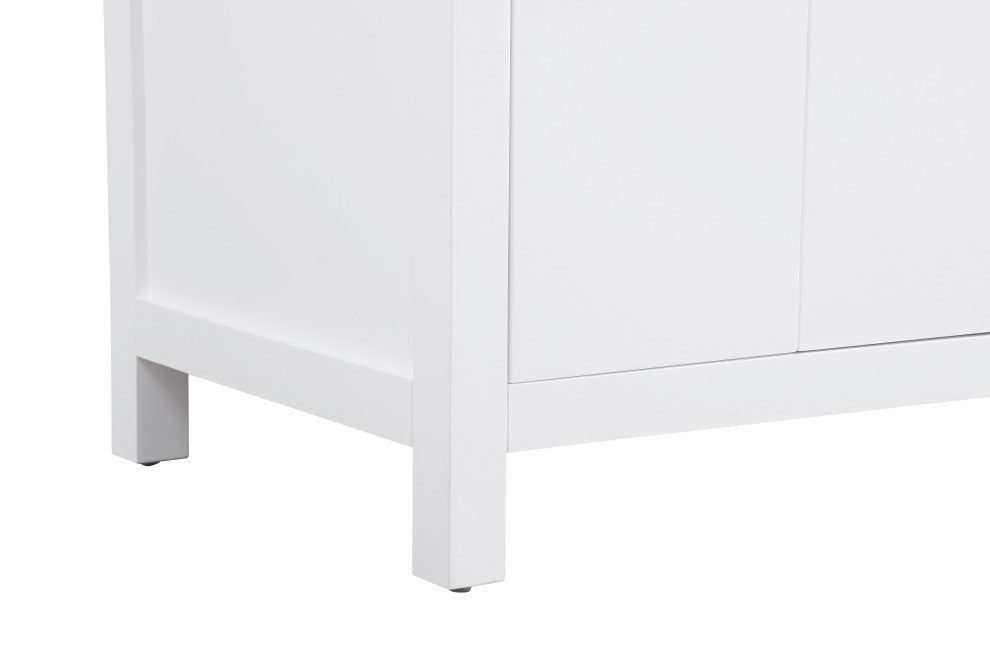 Home Living 60" Double Bathroom Vanity, White
