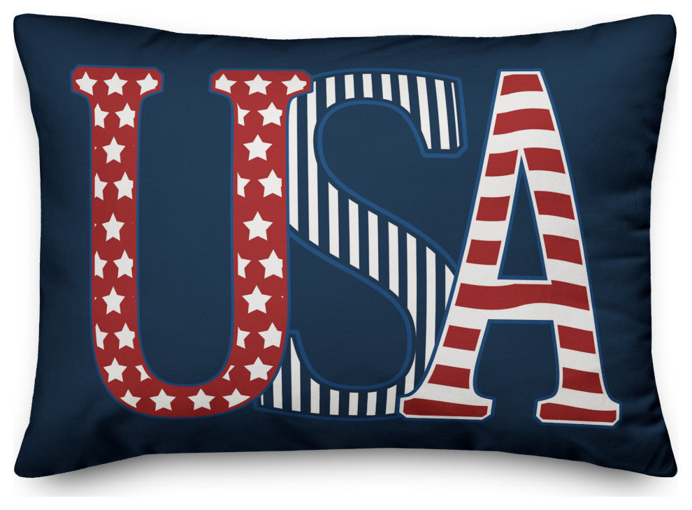 Multi Pattern USA 14x20 Spun Poly Pillow