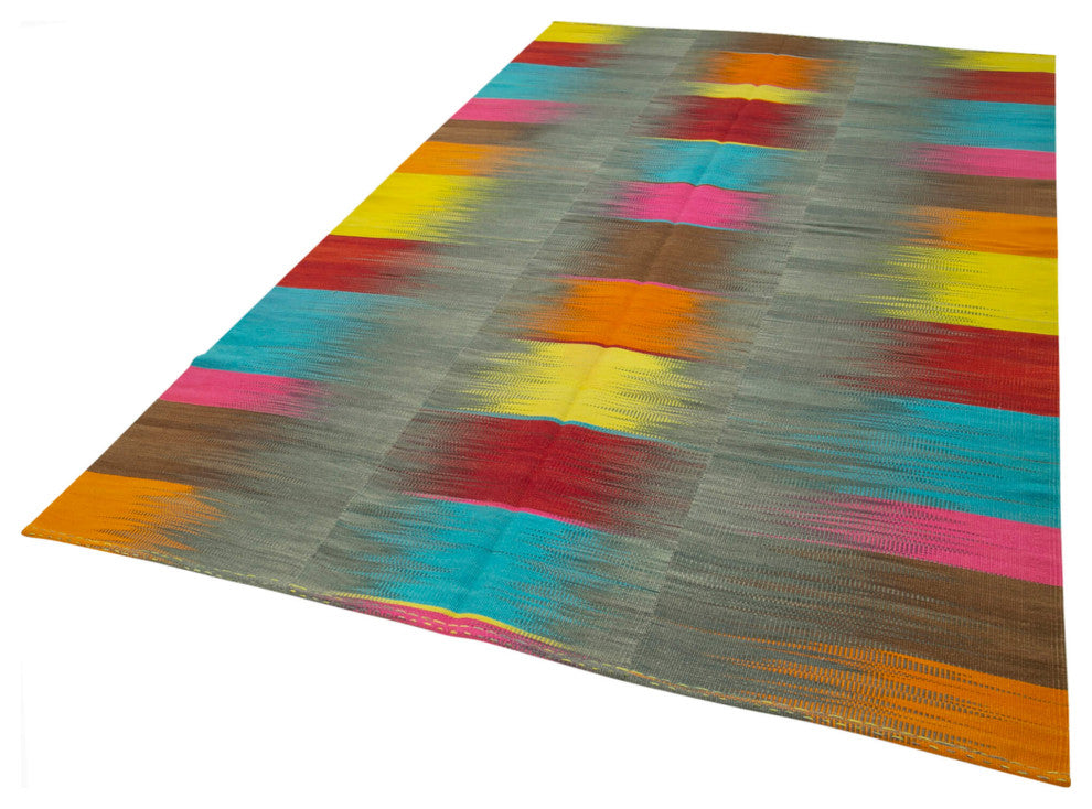 Rug N Carpet - Hand-knotted Oriental 6' 11'' x 11' 1'' Unique Wool Kilim Rug