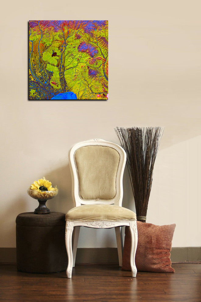 Epic Graffiti "Earth As Art: Siberian Ribbons" Giclee Canvas Wall Art, 12"x12"