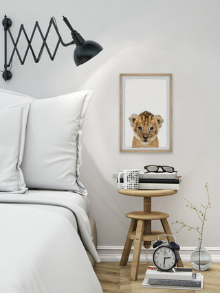 "Little Simba" Framed Painting Print, 12x18