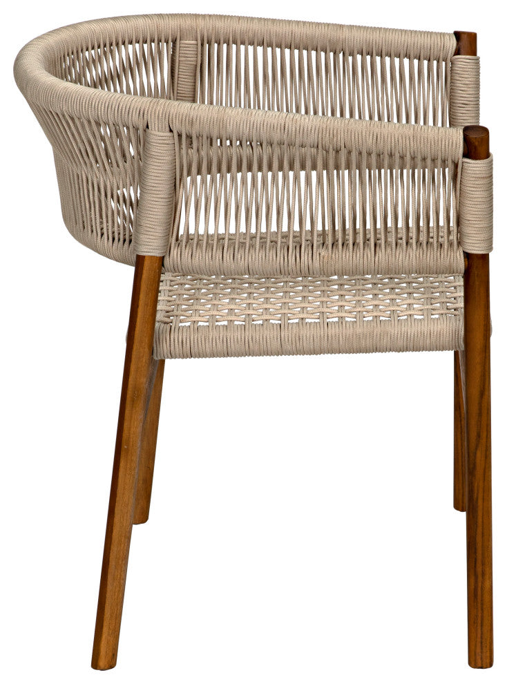 Conrad Chair, Teak With Woven Rope