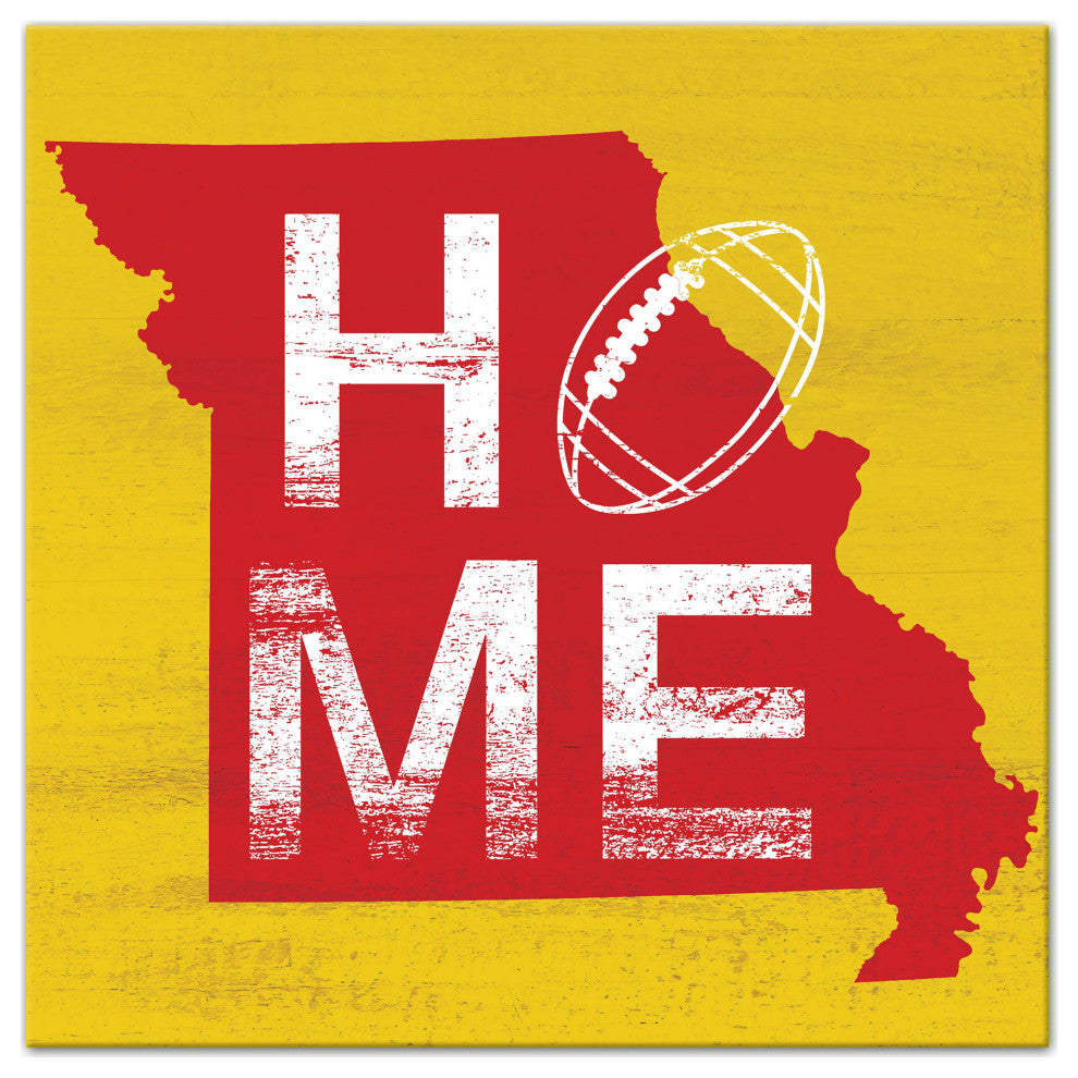 Missouri Football State Pride 16x16 Canvas Wall Art