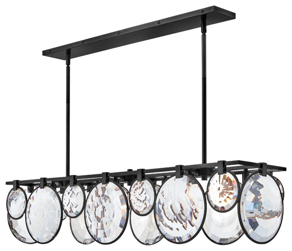 Nala LED Linear Chandelier, Black