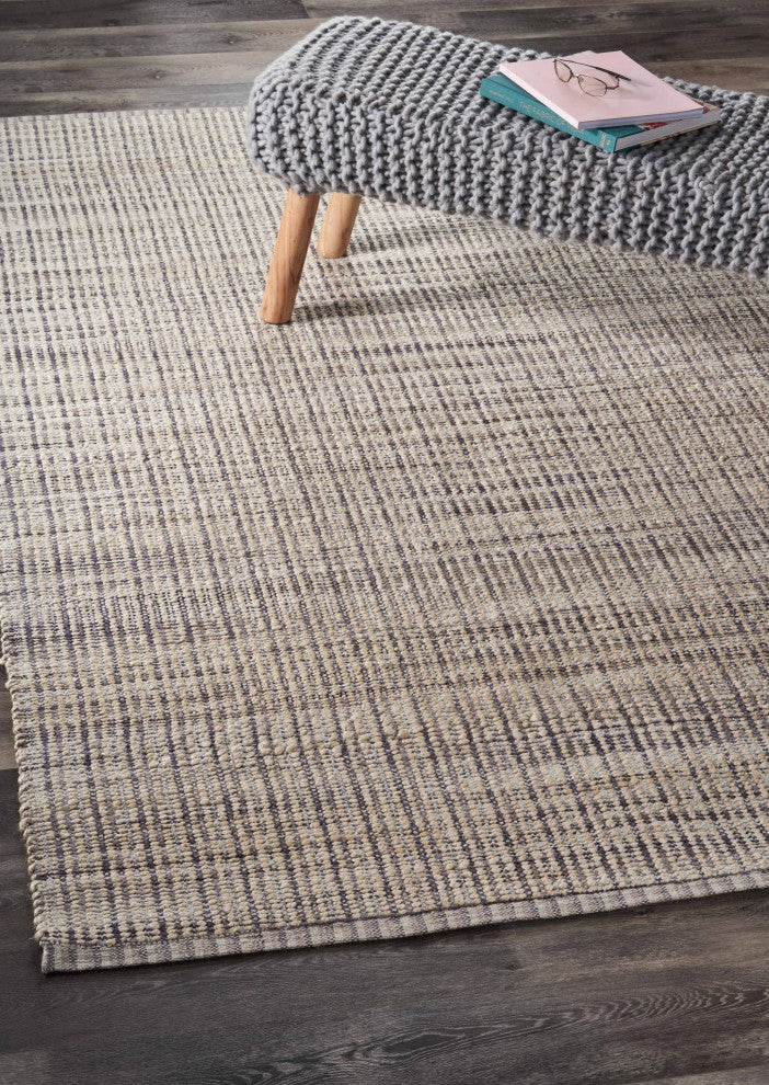 5" x 8" Brown and Beige Toned Jute Area Rug