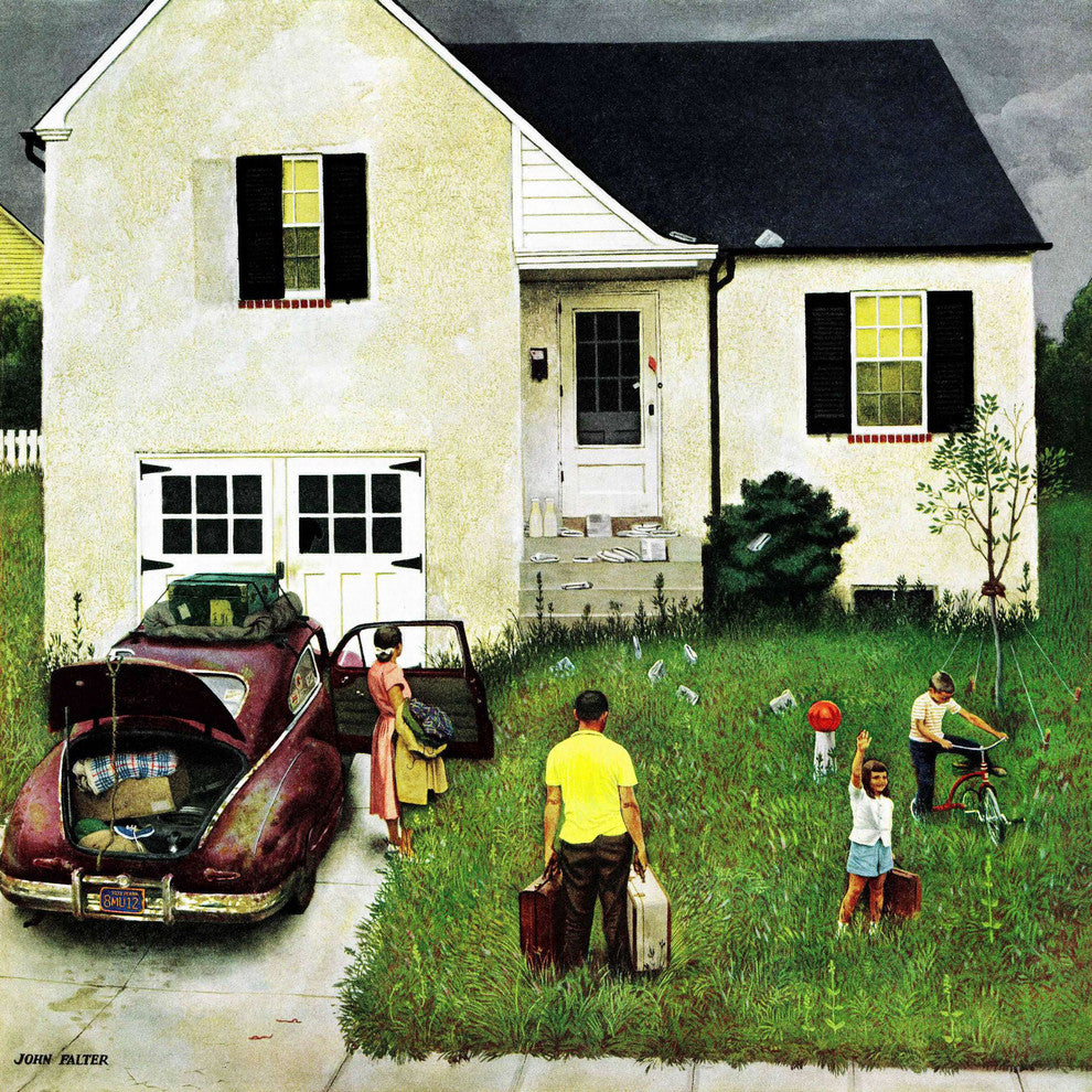 "Home from Vacation" Painting Print on Canvas by John Falter
