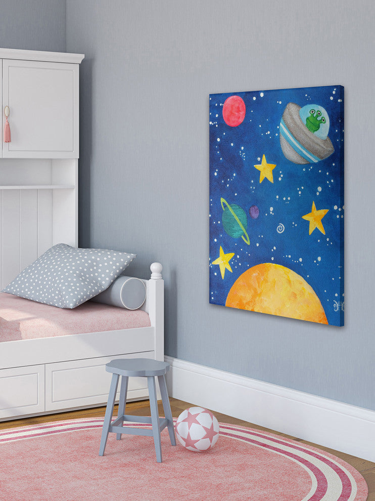 Marmont Hill, "Three Eyed Alien" by Nicola Joyner Print on Wrapped Canvas, 40x60