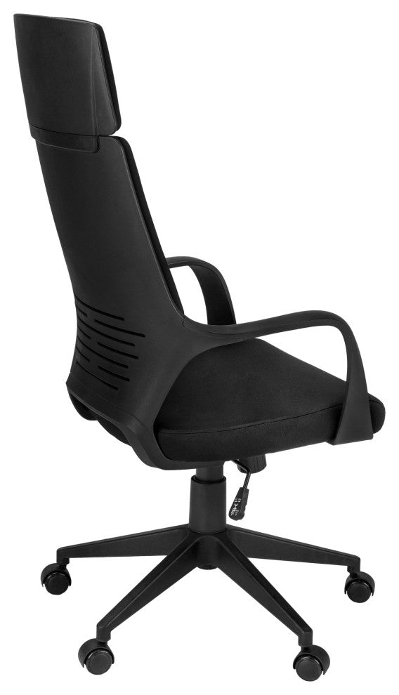 Office Chair Swivel Ergonomic Armrests Computer Desk Work Metal Black