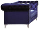 Bleker Tufted Tuxedo Arm Loveseat Blue