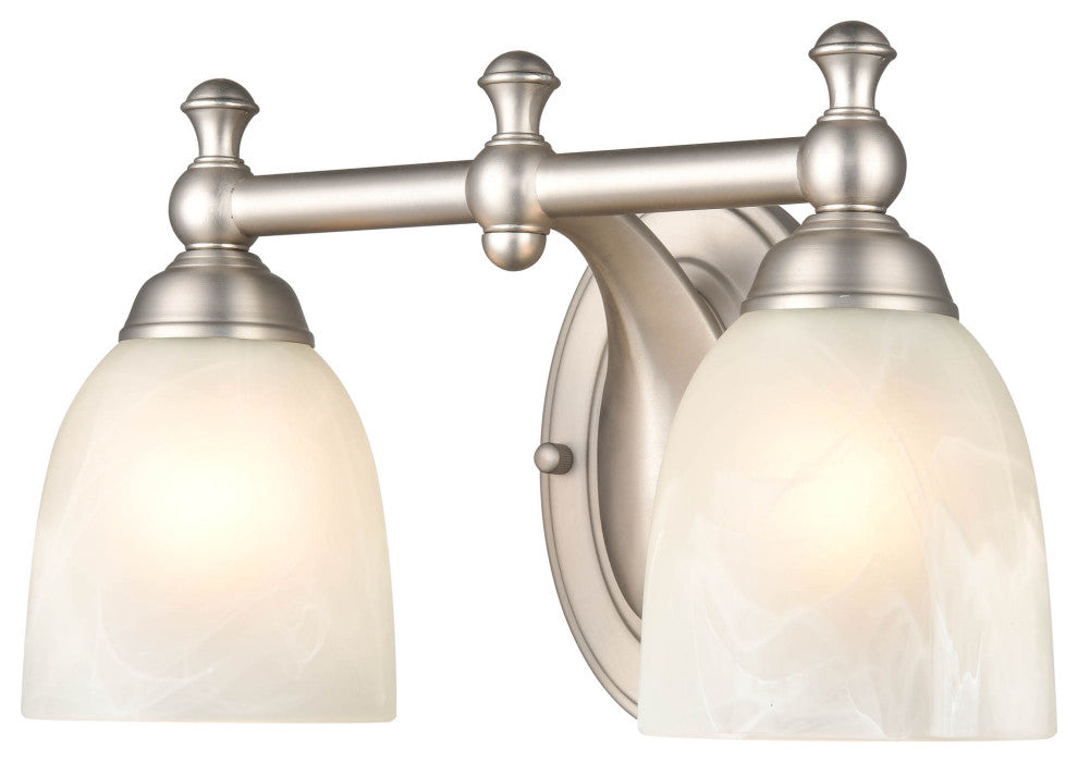 2 Light 13" Satin Nickel Vanity Light