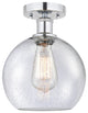 Innovations 616-1F-PC-G124-8 1 Light Semi-Flush Mount, Polished Chrome