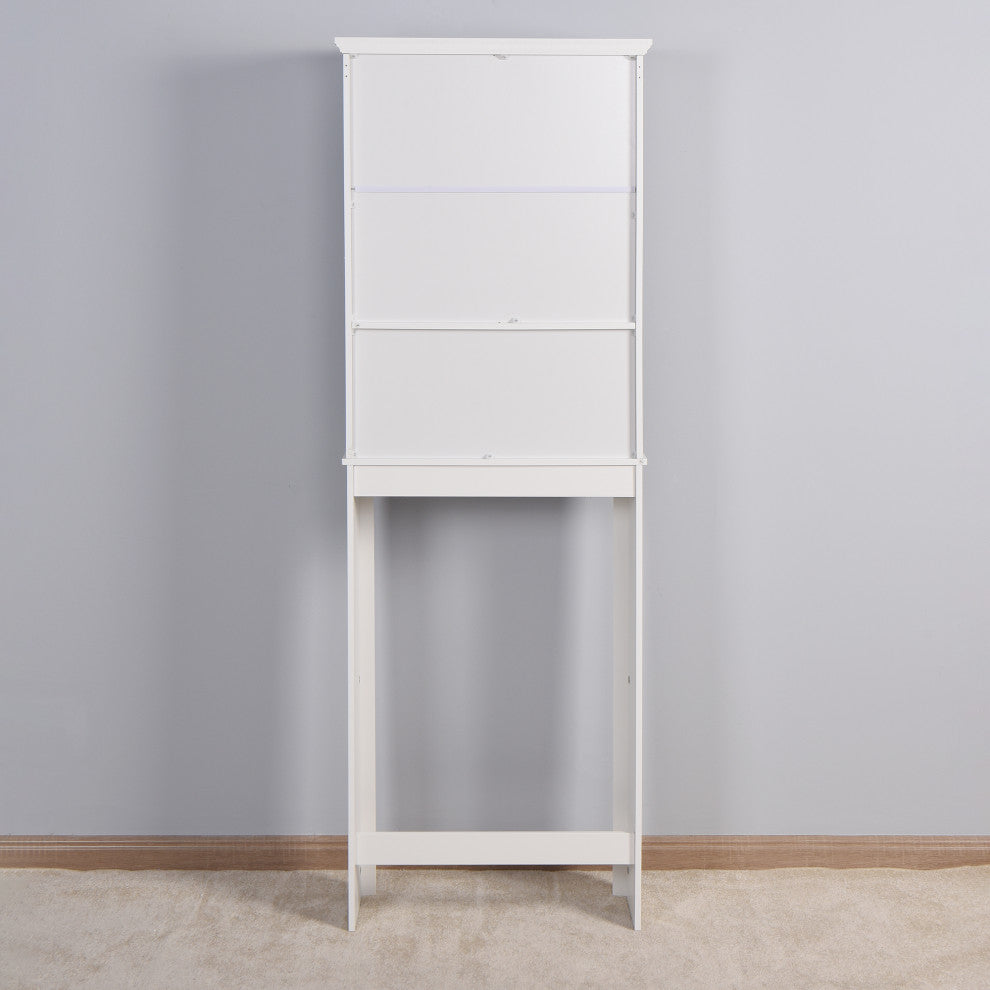 TATEUS Toilet Storage Cabinet with 2 Doors and a Open Shelf Bathroom