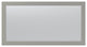 Rectangular MDF Framed Wall Mounted Bathroom Mirror, Grey
